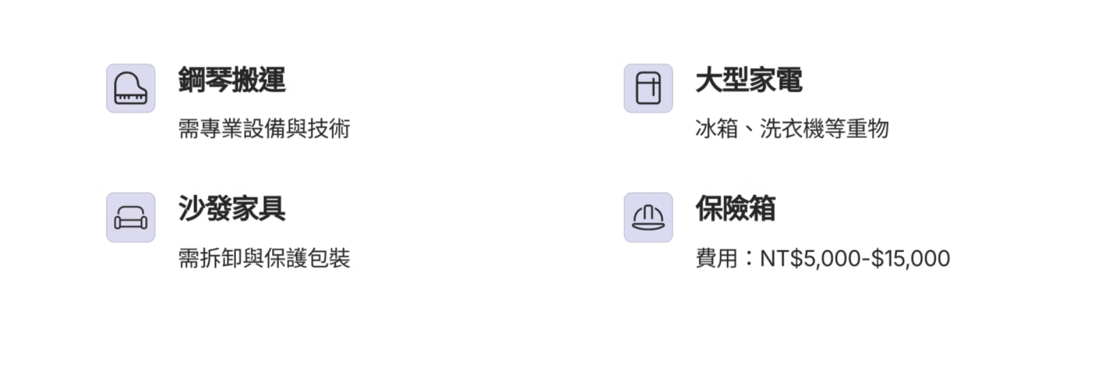大型物件搬家如何準備?